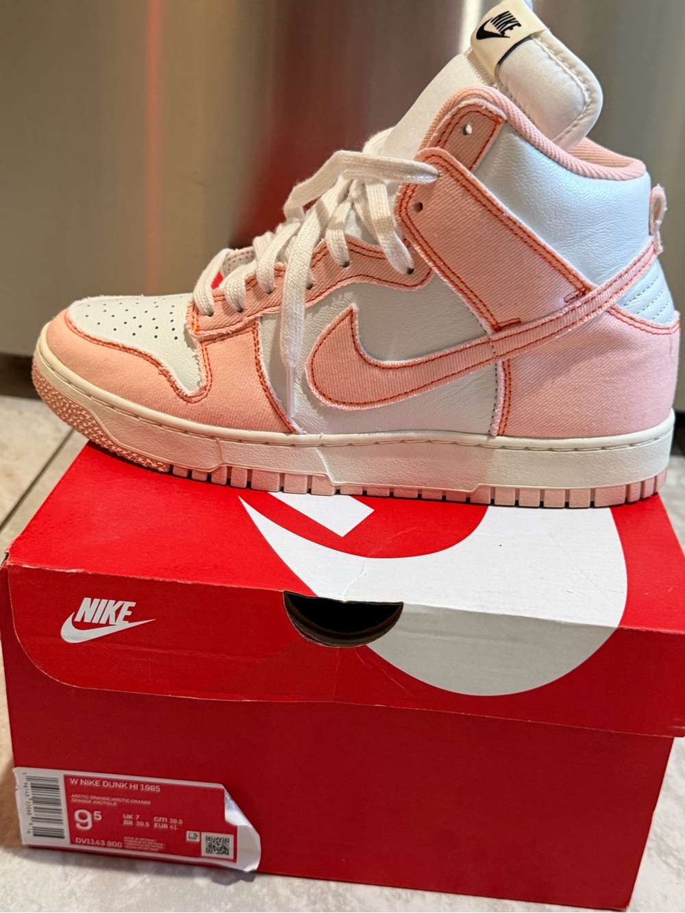Nike High-Top Sneakers — Pink & White